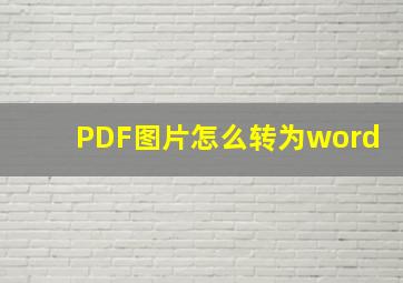 PDF图片怎么转为word