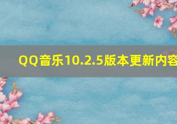 QQ音乐10.2.5版本更新内容