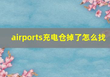 airports充电仓掉了怎么找