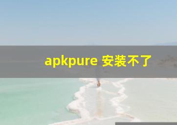 apkpure 安装不了