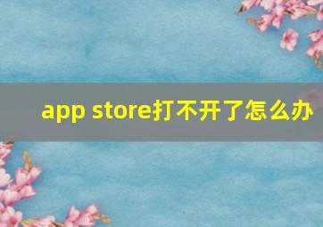 app store打不开了怎么办