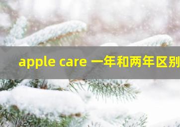 apple care+一年和两年区别