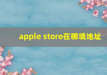 apple store在哪填地址