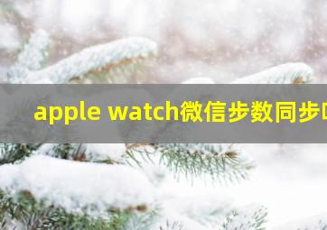 apple watch微信步数同步吗