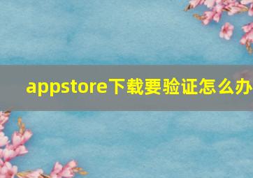 appstore下载要验证怎么办