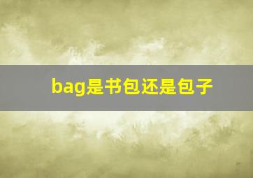 bag是书包还是包子