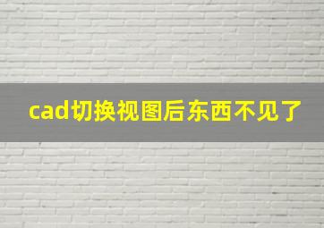 cad切换视图后东西不见了