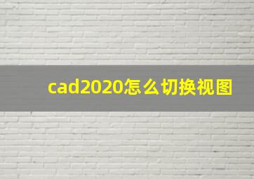 cad2020怎么切换视图