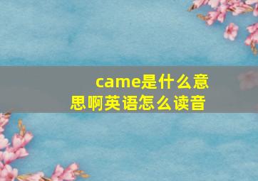 came是什么意思啊英语怎么读音