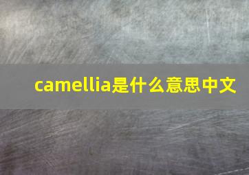 camellia是什么意思中文