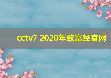 cctv7 2020年致富经官网