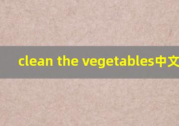 clean the vegetables中文翻译