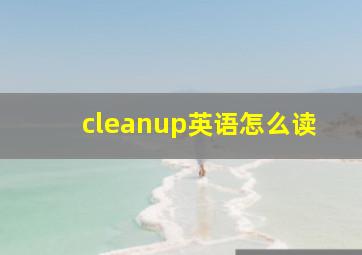 cleanup英语怎么读