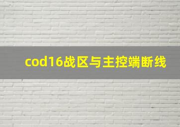 cod16战区与主控端断线