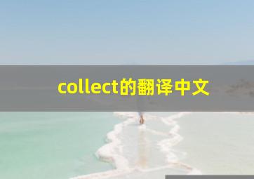 collect的翻译中文