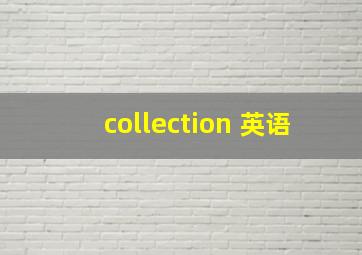 collection 英语