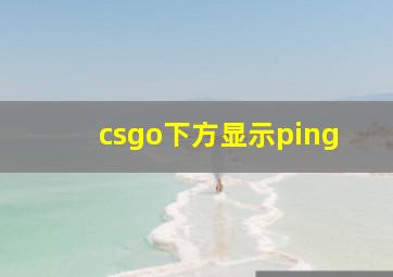 csgo下方显示ping