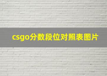 csgo分数段位对照表图片