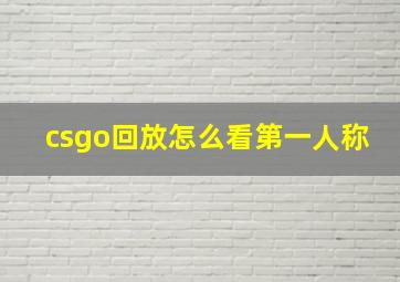 csgo回放怎么看第一人称