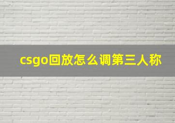 csgo回放怎么调第三人称