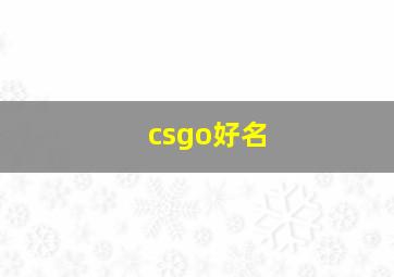 csgo好名