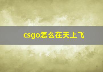 csgo怎么在天上飞