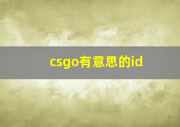 csgo有意思的id