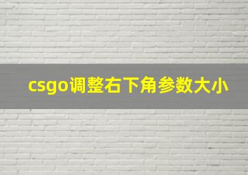 csgo调整右下角参数大小