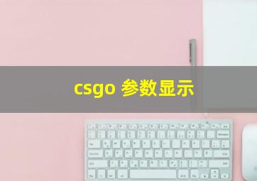 csgo 参数显示