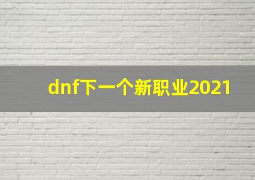 dnf下一个新职业2021