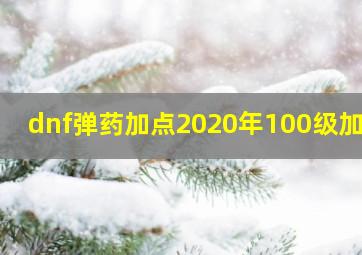 dnf弹药加点2020年100级加点