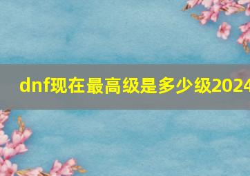 dnf现在最高级是多少级2024