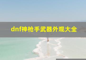 dnf神枪手武器外观大全