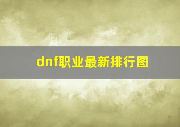 dnf职业最新排行图