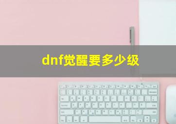 dnf觉醒要多少级