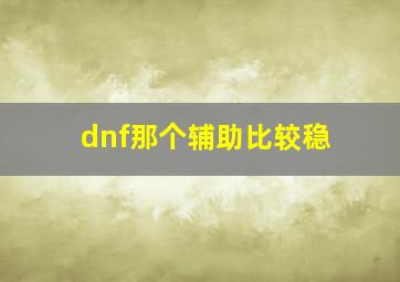 dnf那个辅助比较稳