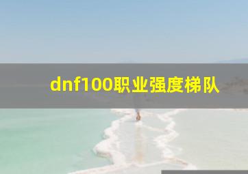 dnf100职业强度梯队