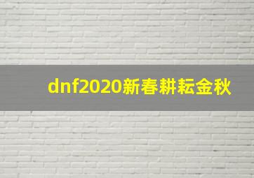 dnf2020新春耕耘金秋