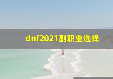 dnf2021副职业选择