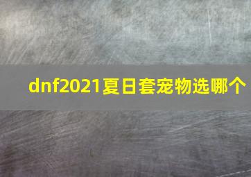 dnf2021夏日套宠物选哪个