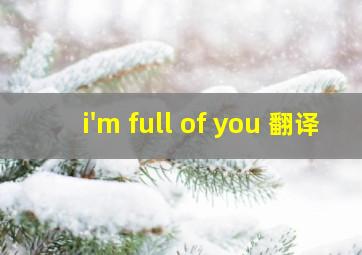 i'm full of you 翻译