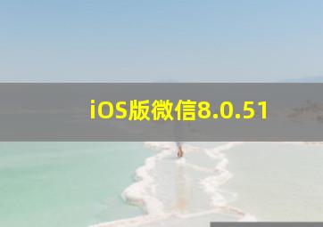 iOS版微信8.0.51