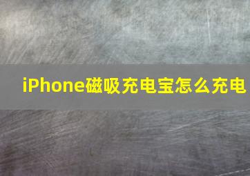 iPhone磁吸充电宝怎么充电