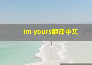 im yours翻译中文