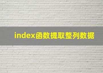 index函数提取整列数据