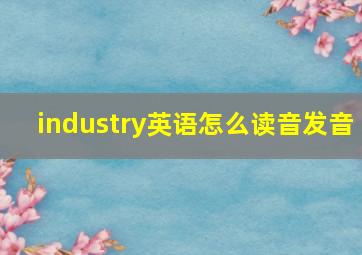 industry英语怎么读音发音