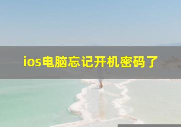 ios电脑忘记开机密码了