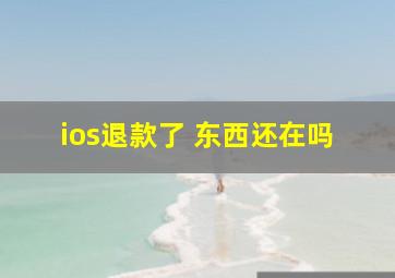 ios退款了 东西还在吗