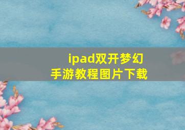 ipad双开梦幻手游教程图片下载