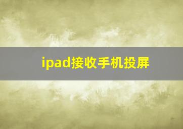 ipad接收手机投屏